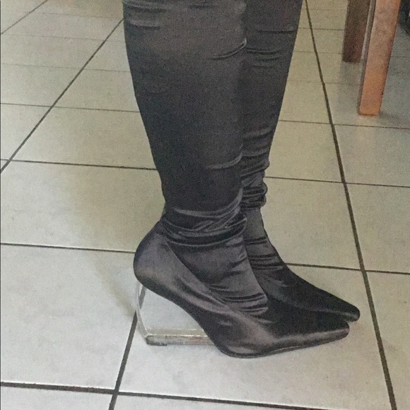 Black Bebe Sock Boots - Picture 5 of 7